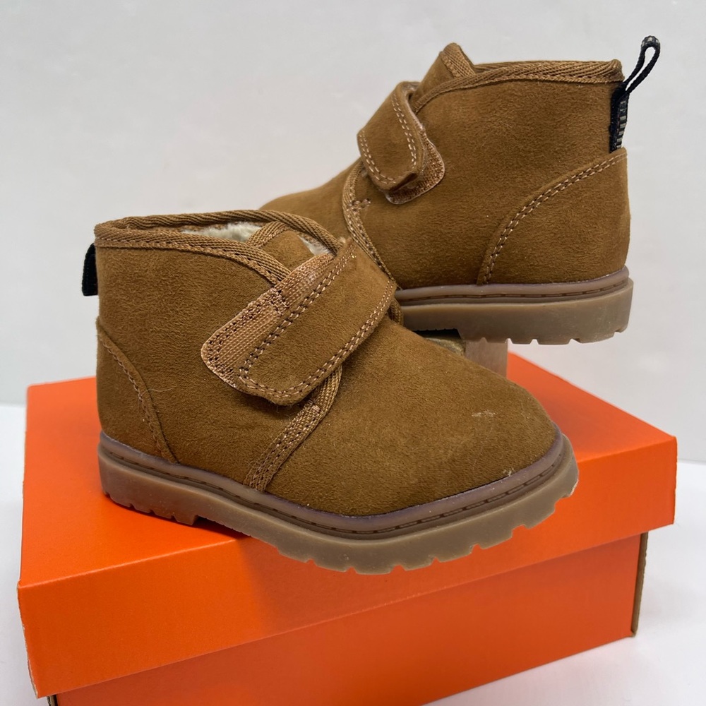 Kat & Jack Brown Kids Shoes with Velcro Strap - Picture 8 of 16
